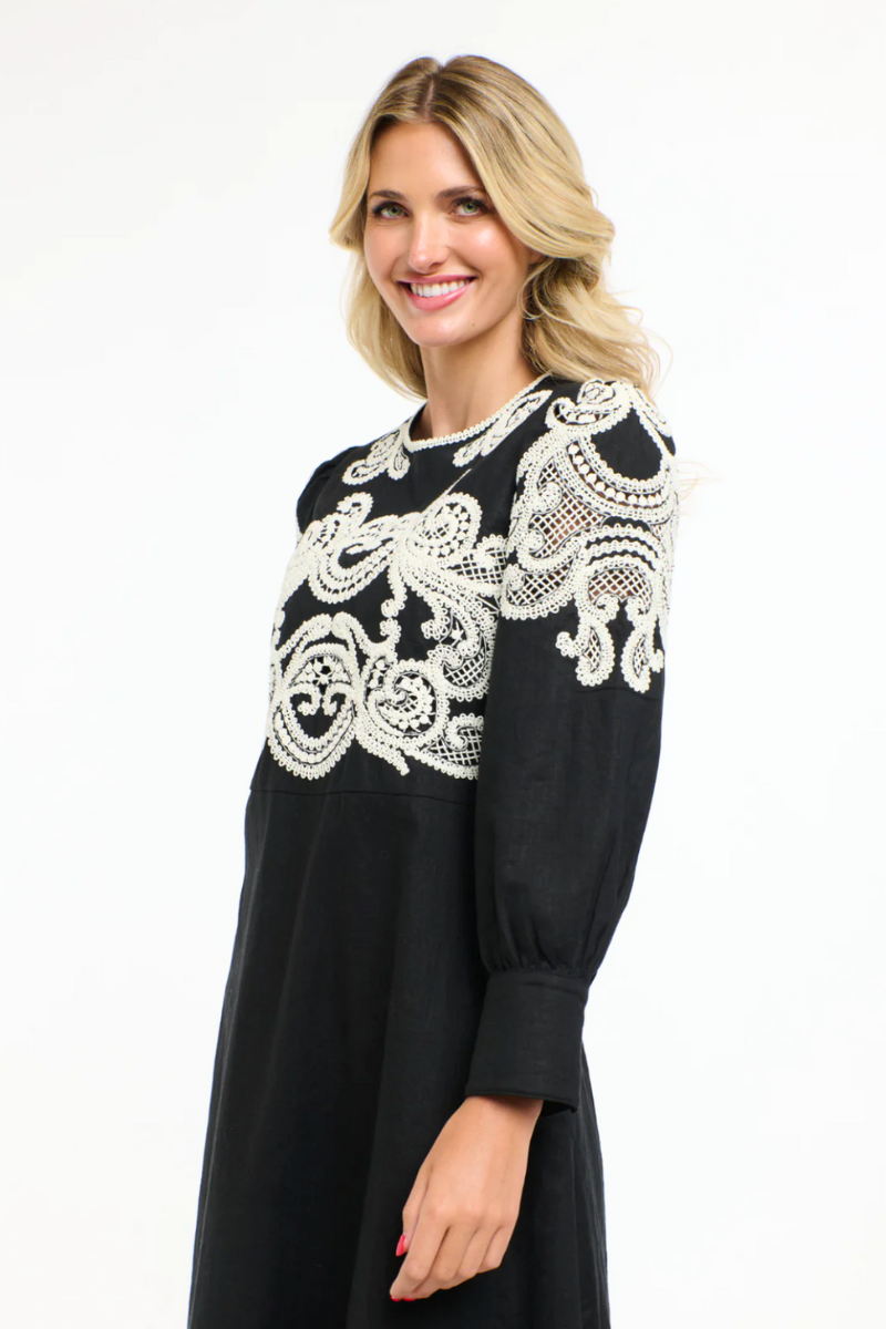 Shop Danbury Black & White Dress By 365 Days - Origen Imports