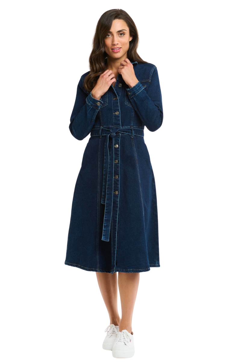 Shop Adele Denim Dress By Italian Star - Origen Imports