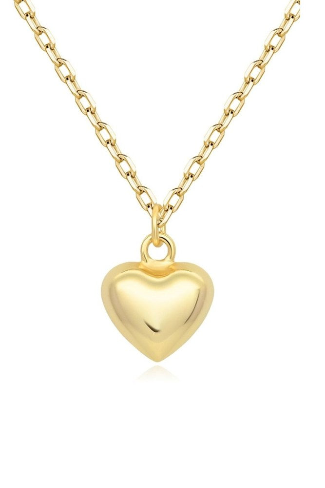 Daya Solid Heart Necklace
