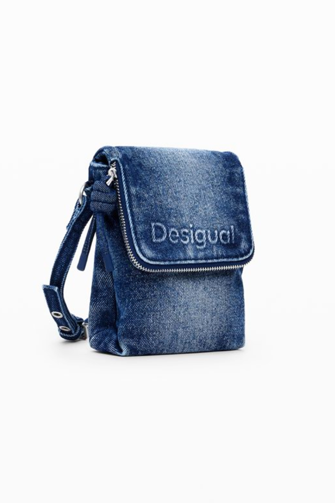 Shop Denim Phone Holder Bag By Desigual - Origen Imports