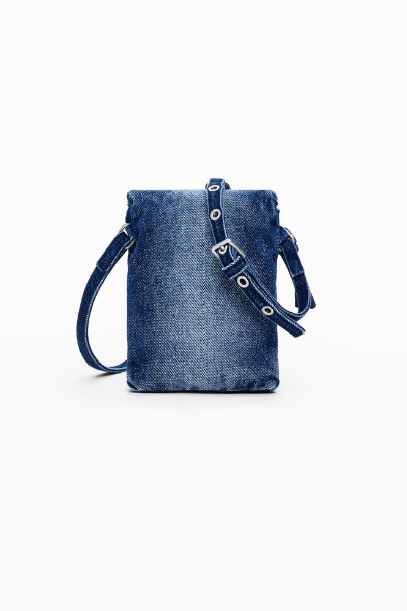 Shop Denim Phone Holder Bag By Desigual - Origen Imports