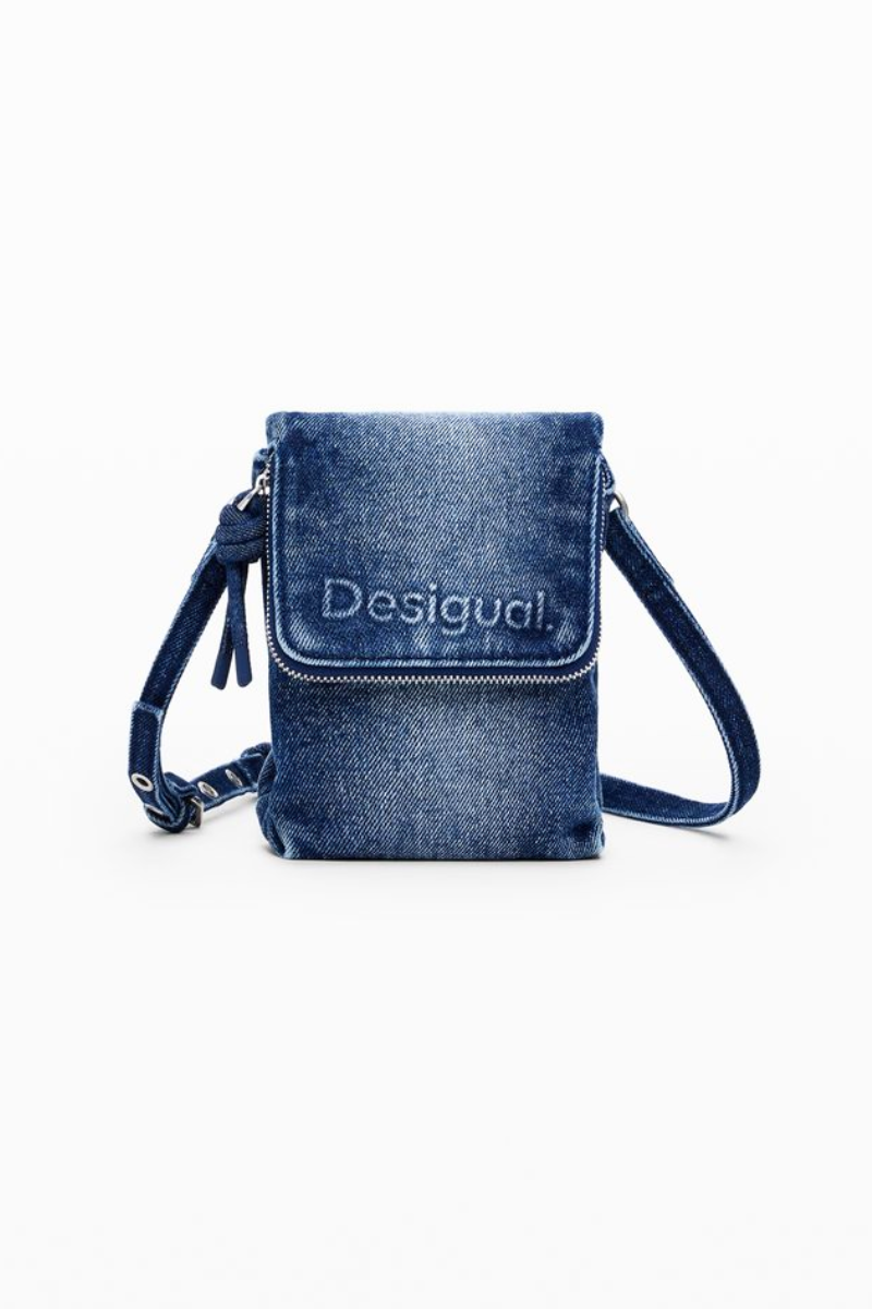Shop Denim Phone Holder Bag By Desigual - Origen Imports