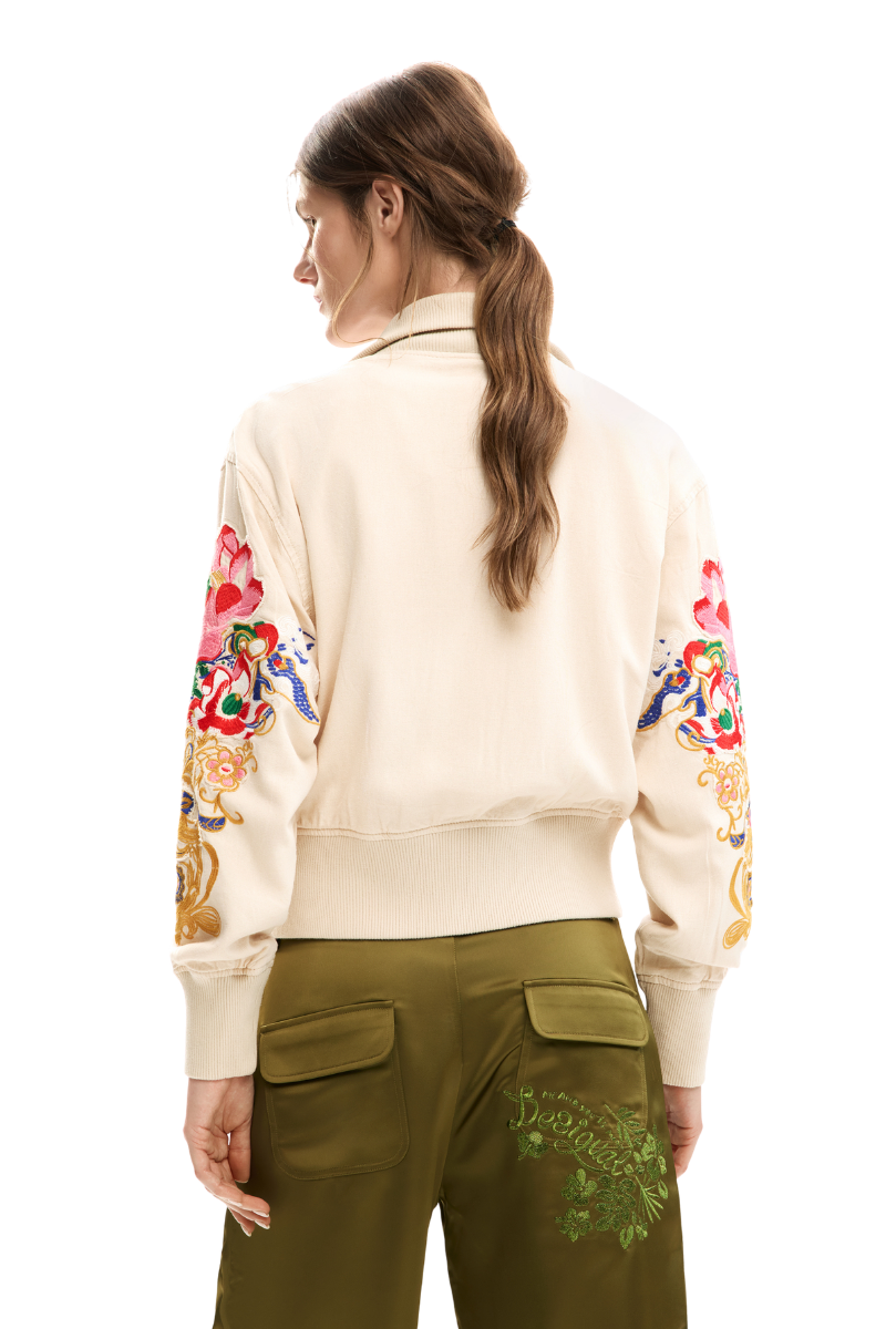 Desigual Embroidered Bomber Jacket