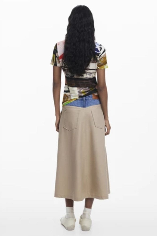 Desigual Collage Print T-shirt – Short Sleev