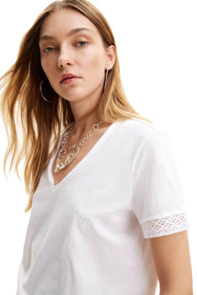 Desigual Damasco V Neck T-shirt