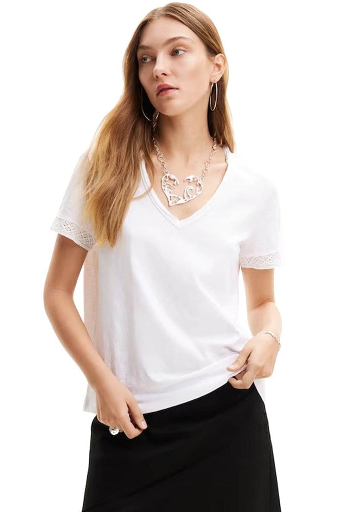 Desigual Damasco V Neck T-shirt