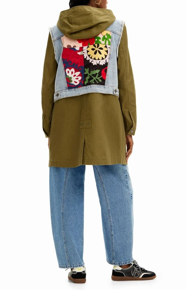 Desigual Hybrid Patchwork Parka