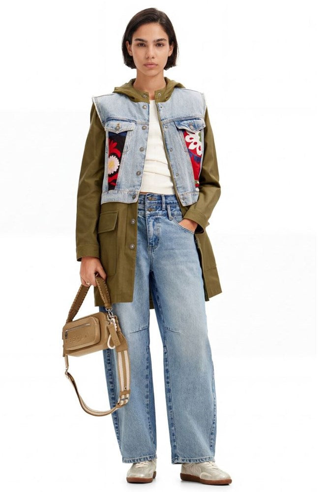 Desigual Hybrid Patchwork Parka