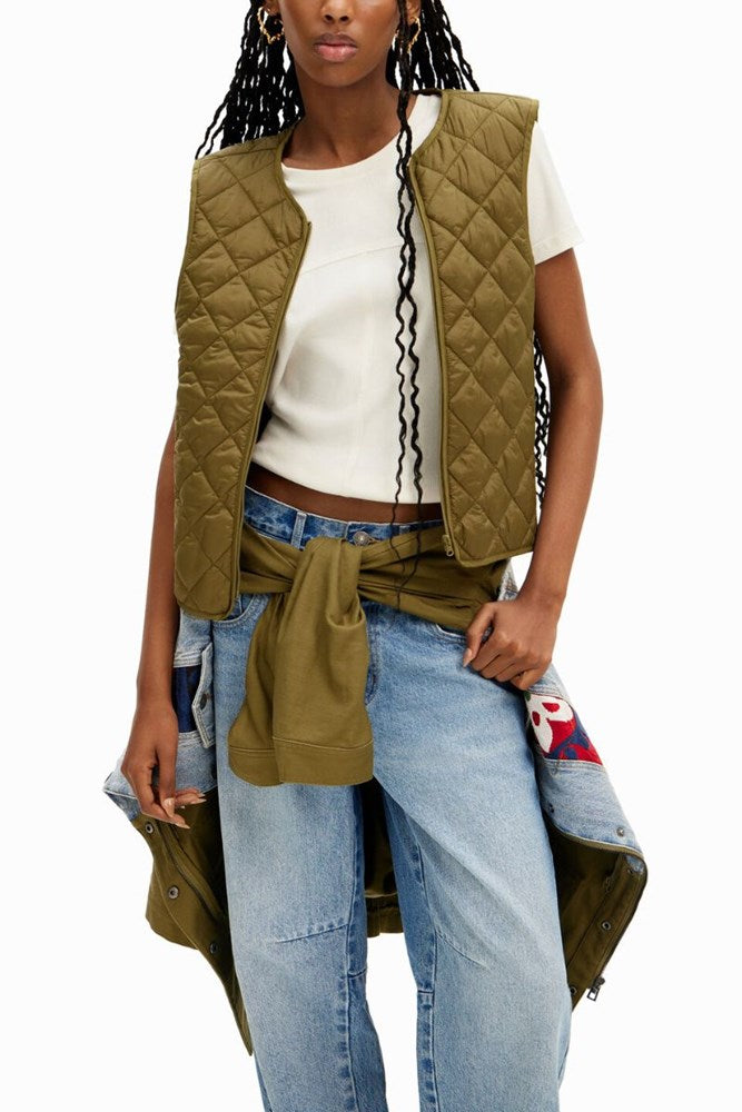Desigual Hybrid Patchwork Parka