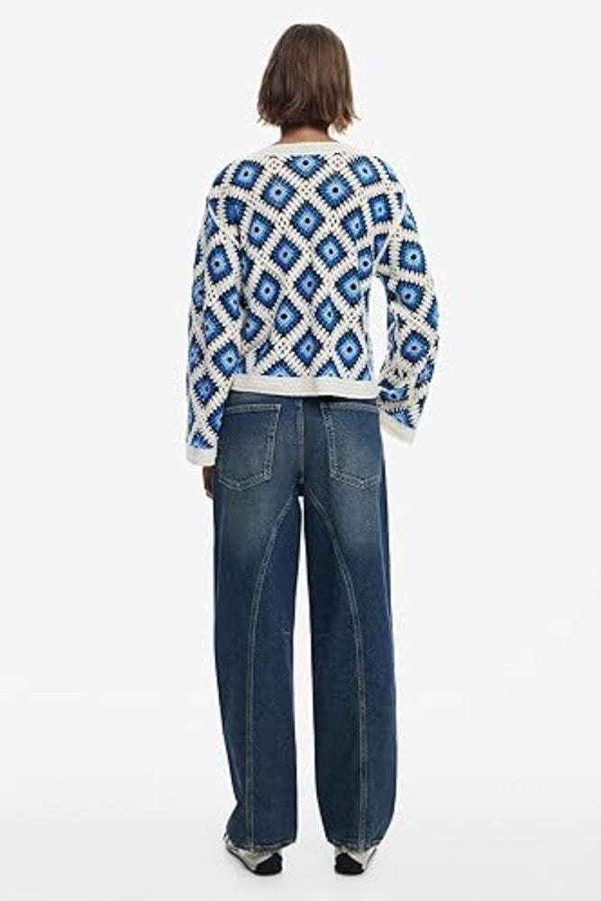 Desigual Crochet Knit Sweater