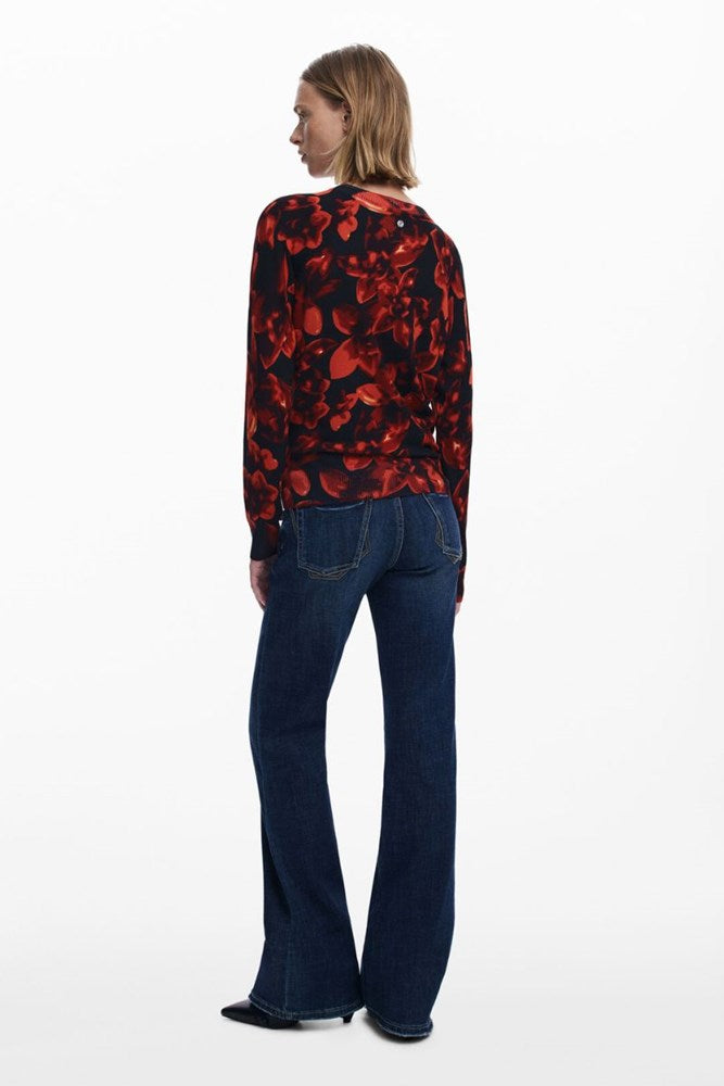Desigual Lund Knit Red Floral
