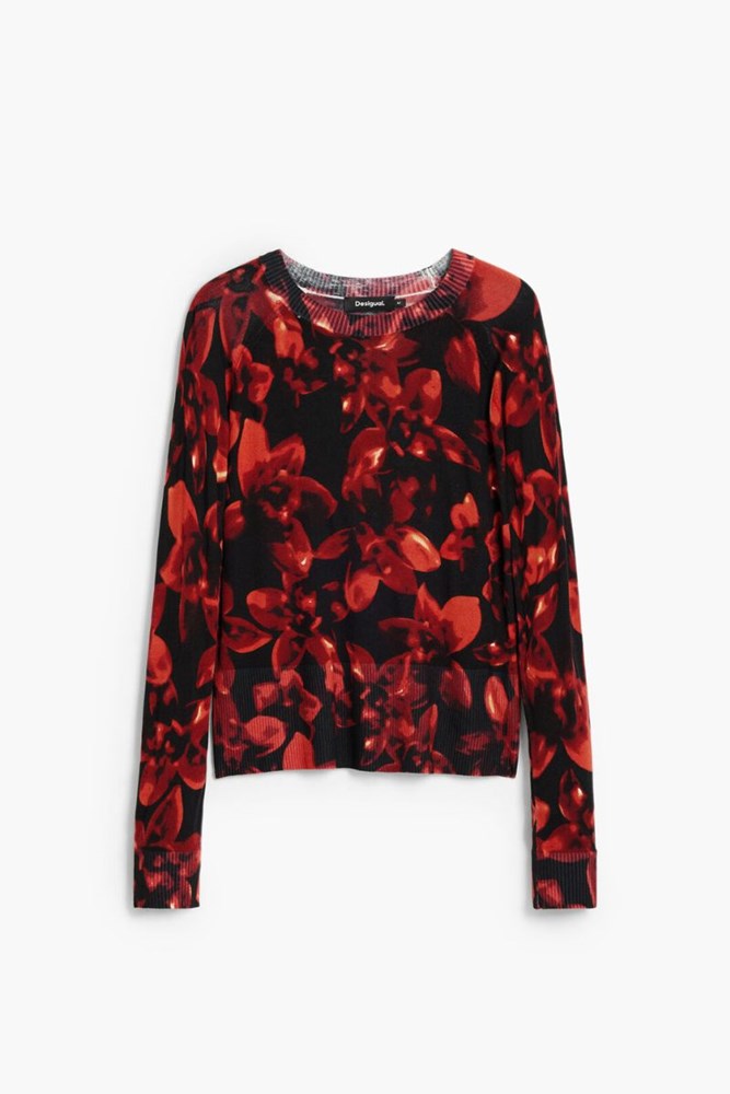 Desigual Lund Knit Red Floral