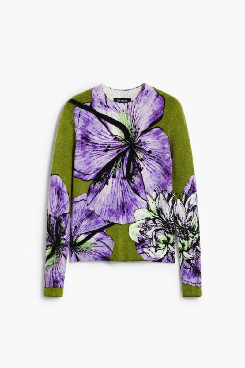 Desigual Green Orquidea Lacroix Jumper