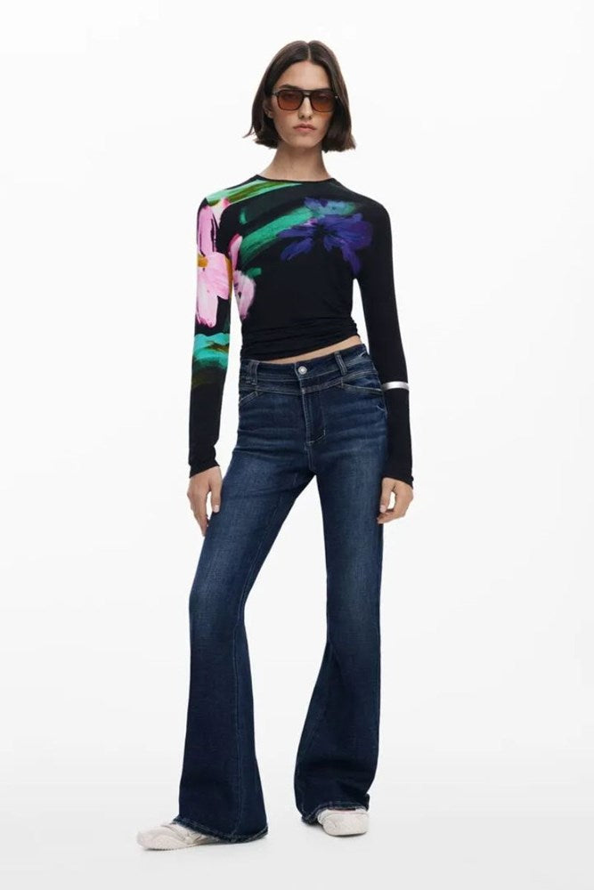 Desigual Washed Flared Jeans