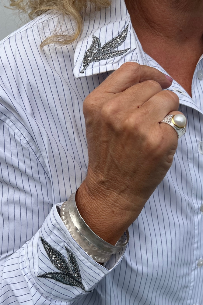 Shop Diamond Pinstripe Shirt By Italian Star - Origen Imports