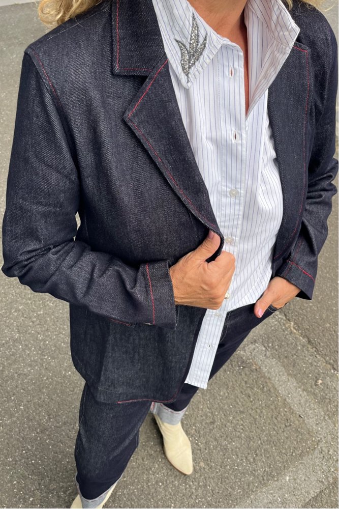 Shop Diamond Pinstripe Shirt By Italian Star - Origen Imports