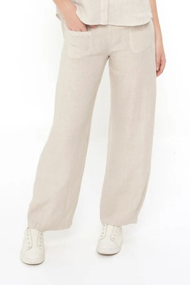 Linen Pants in Beige by ES