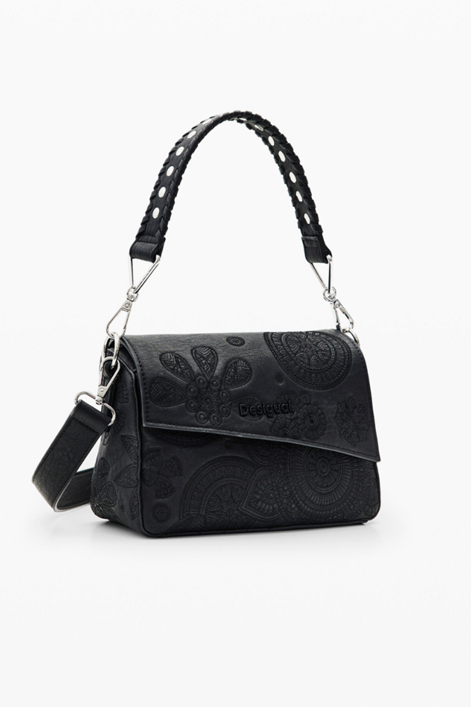 Shop Embroidered Black Stud Bag By Desigual - Origen Imports