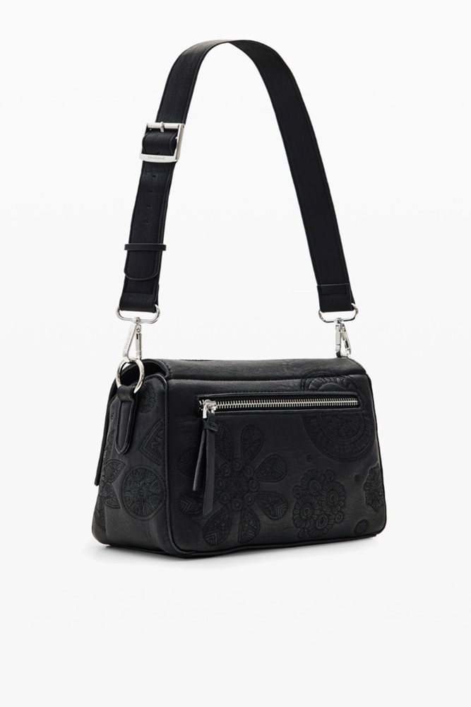Shop Embroidered Black Stud Bag By Desigual - Origen Imports