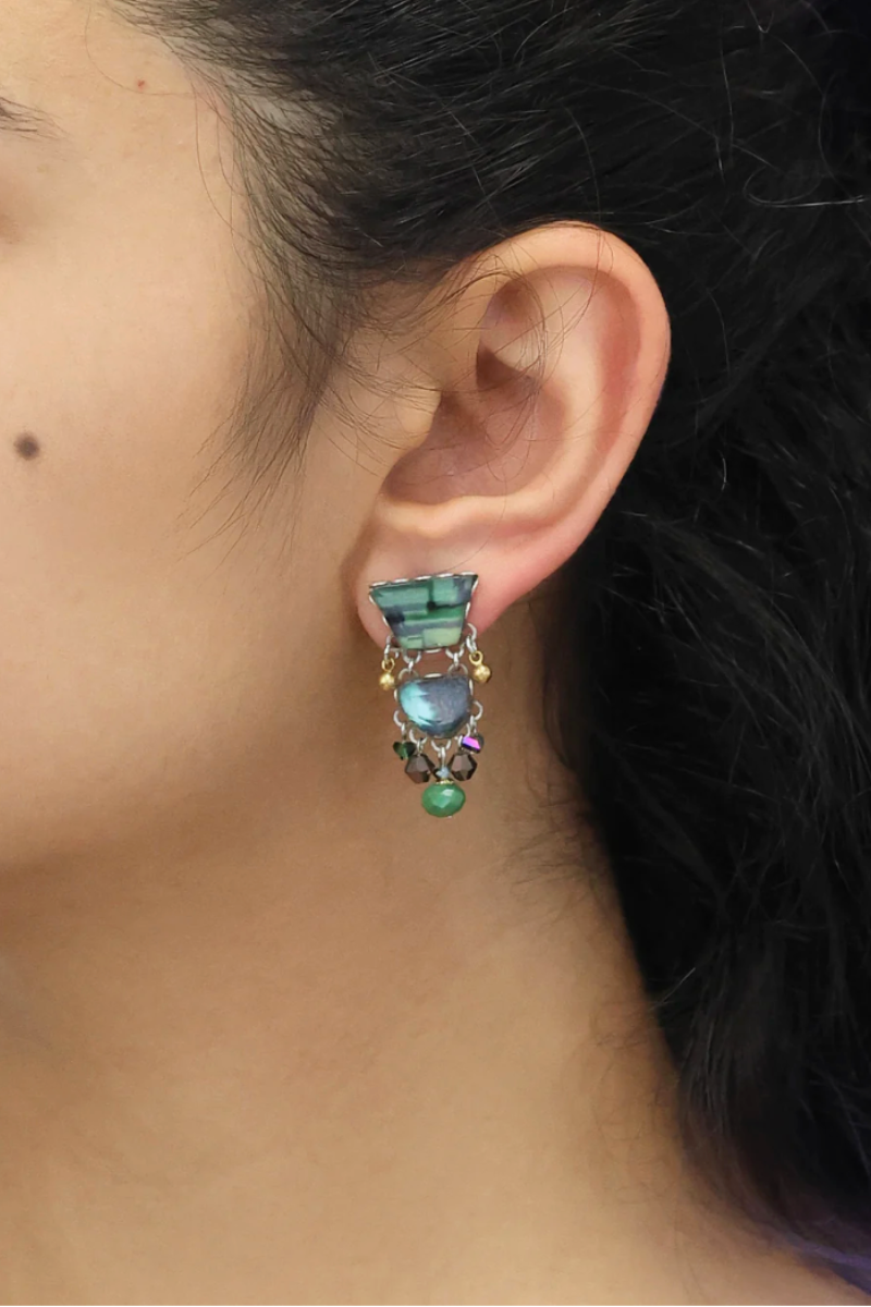Shop Everelle Earrings From The Emerald Reflection Set by Ayala Bar - Origen Imports