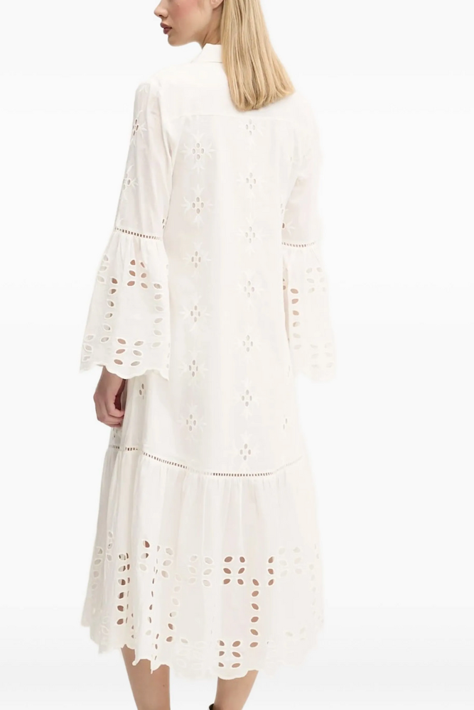 Embroidered Bell Sleeve Midi Dress by Desigual