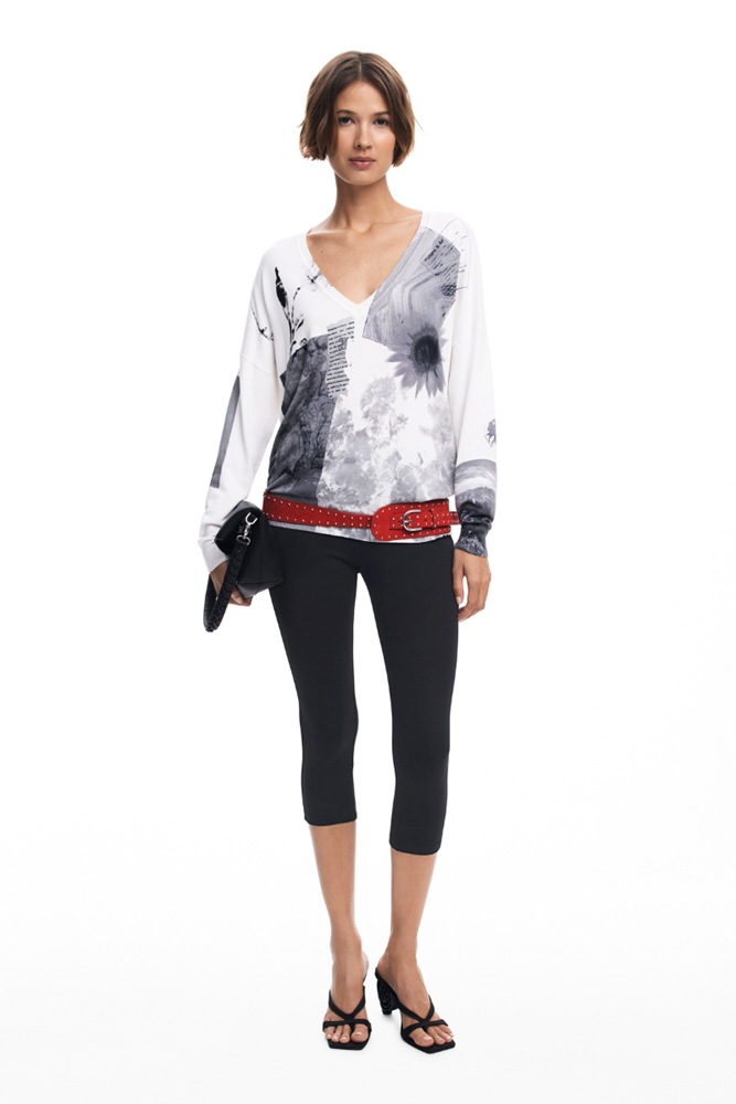 Fine Collage Sweater by Desigual