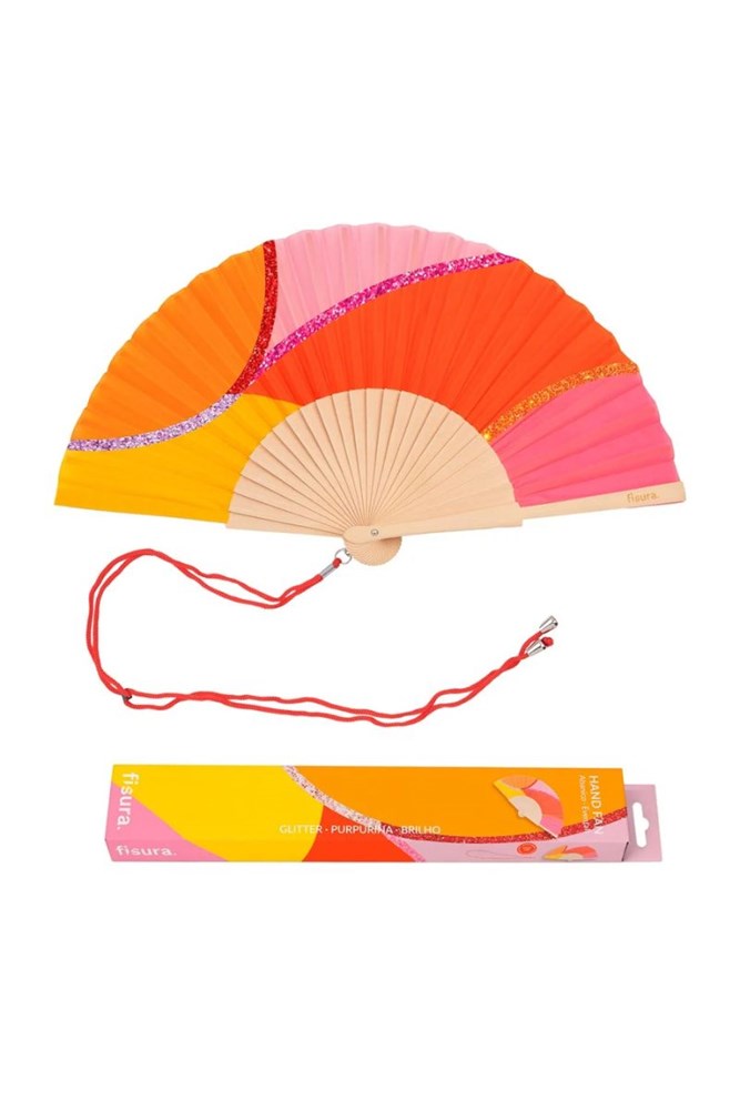 Colourful glitter fan