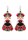 Frida Hand-woven beaded earrings made in Guatemala