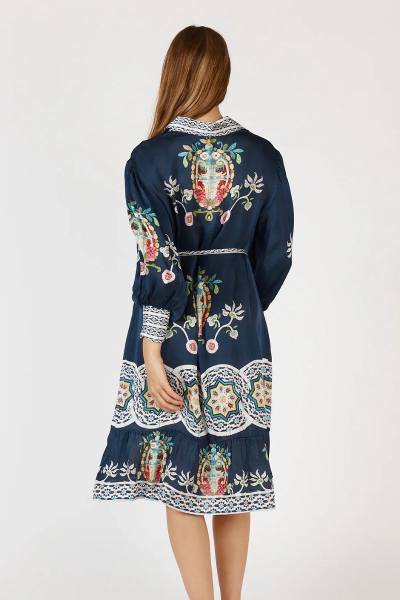 Shop Navy Garcia Dress By Rubyyaya - Origen Imports