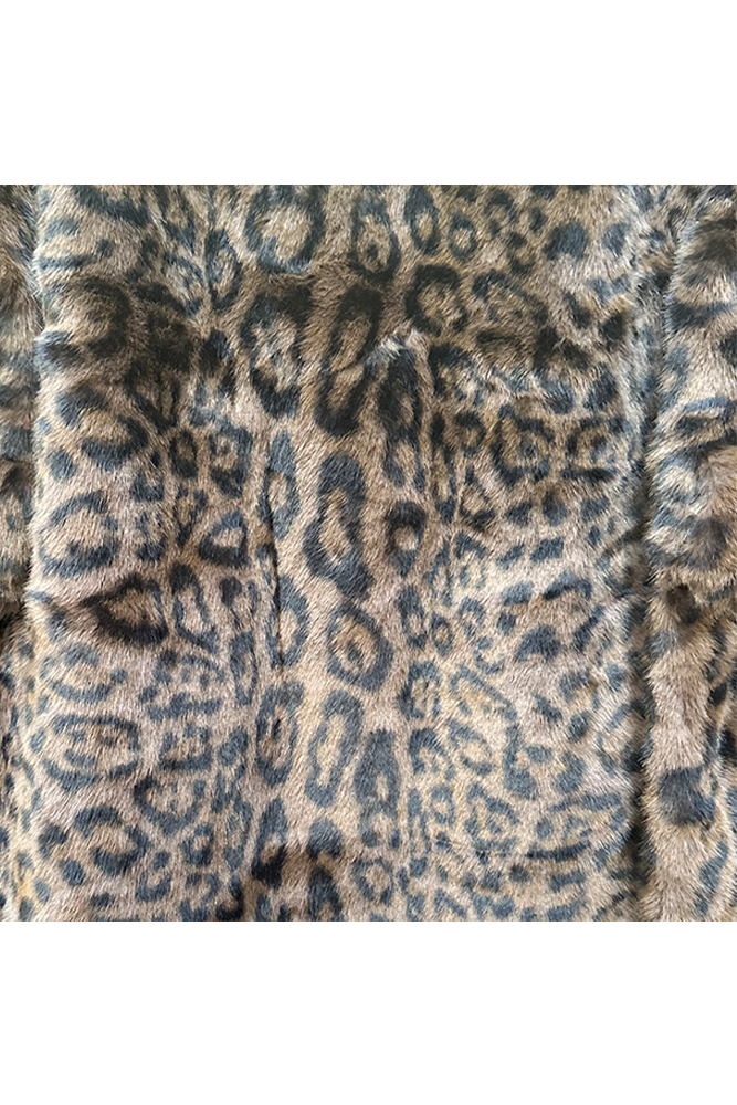 Long Faux Fur Leopard Coat