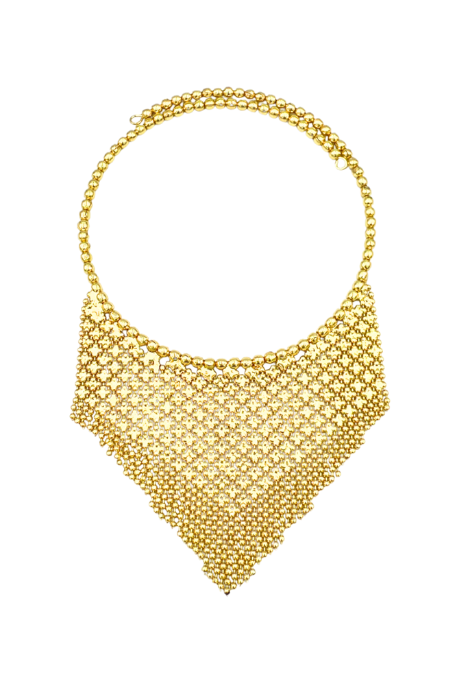 Shop Gold Fringe Choker Necklace By Origen - Origen Imports