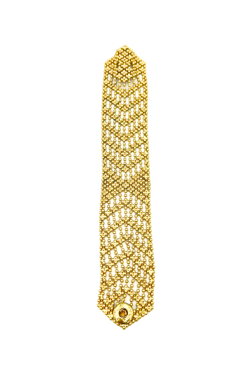 Shop Gold Mesh Arrow Bracelet (W. 3cm) by Origen - Origen Imports