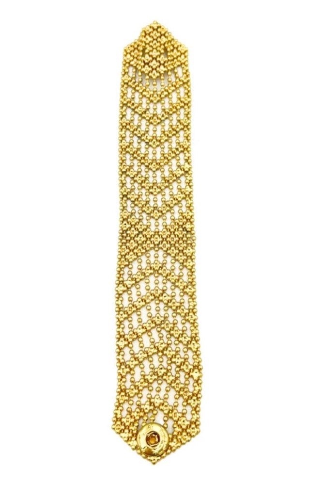 Gold Mesh Arrow Bracelet (W. 3cm) by Origen Imports