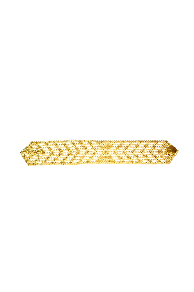Gold decorative strip on a white background