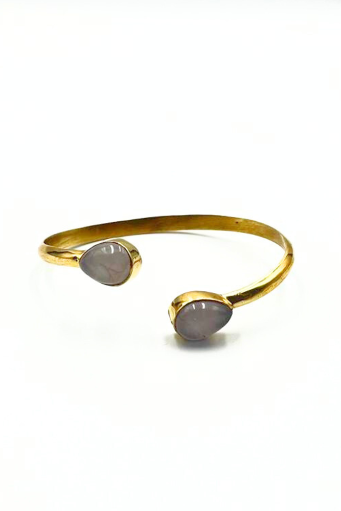 Shop Gold Moonstone Bangle By Origen - Origen Imports