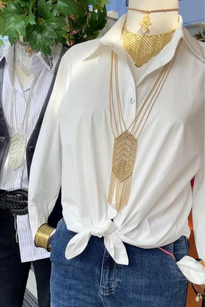 Shop Gold  Navaho Long Necklace By Origen - Origen Imports