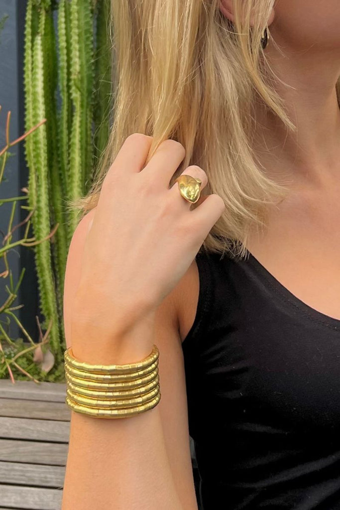 Shop Gold Spiral Cuff/Bracelet by Origen (Copy) - Origen Imports