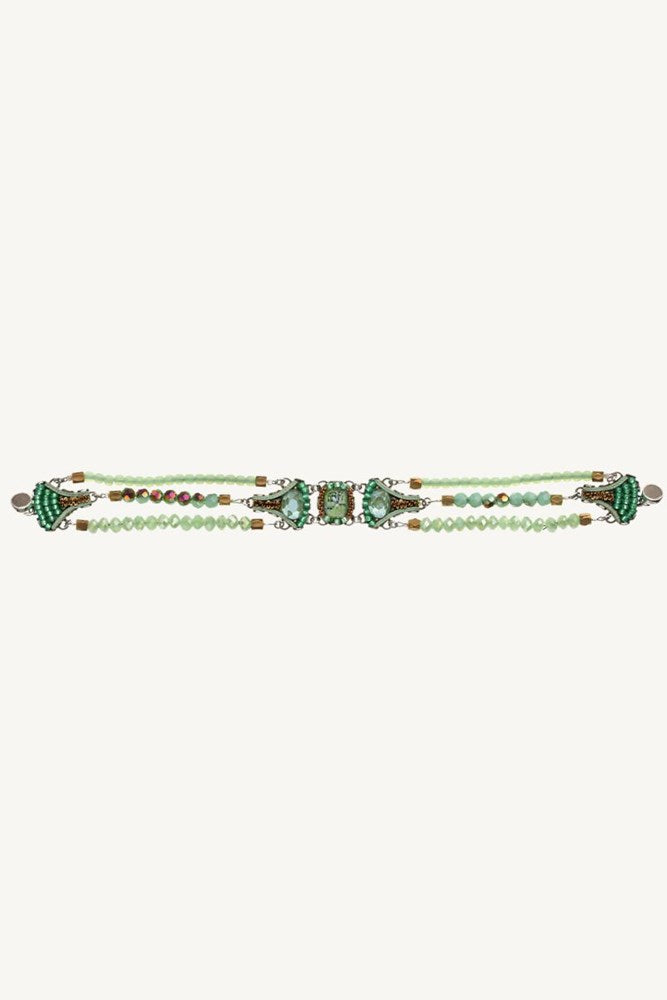 Green Seagrass Beaded Bracelet Rima by Ayala Bar