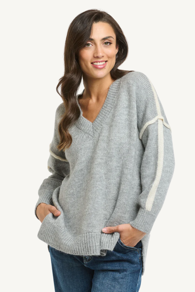 Shop Grey Mohair Piper Knit by Italian Star - Origen Imports