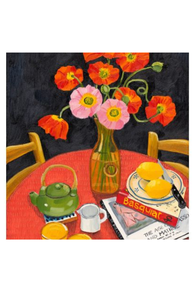 Shop Iceland Poppies & Lemon Tea Greeting & Gift Card - Origen Imports - Origen Imports