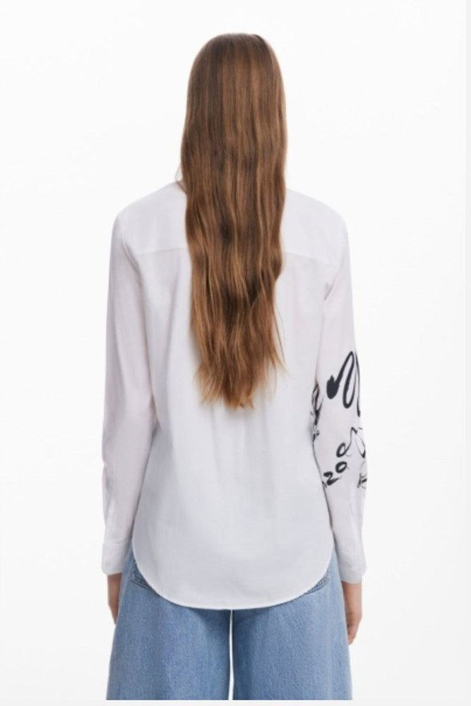 Ink letters shirt white by Desigual
