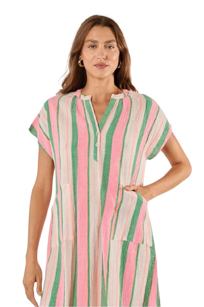 Basque Capped Sleeve Dress