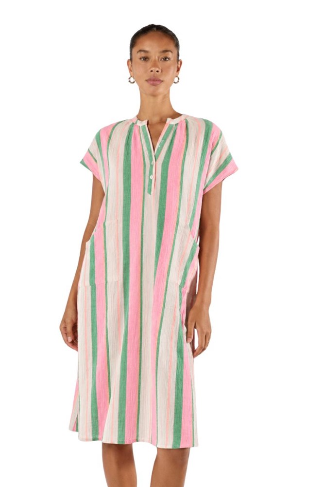 Basque Capped Sleeve Dress