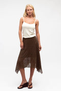 Chocolate Midi Lace Skirt
