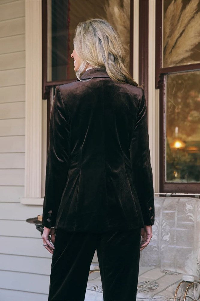 Chocolate Jets Velvet Jacket