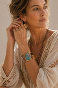 Kaia Agate Stone Bangle/Cuff