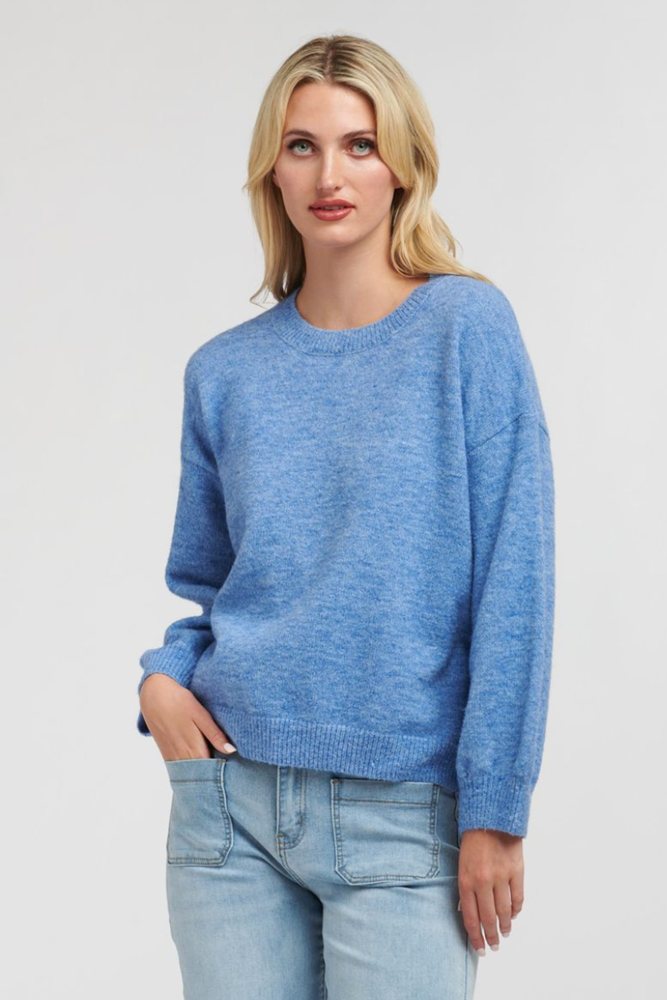 Shop Keaton Blue  Crew Knit By 365 Days - Origen Imports