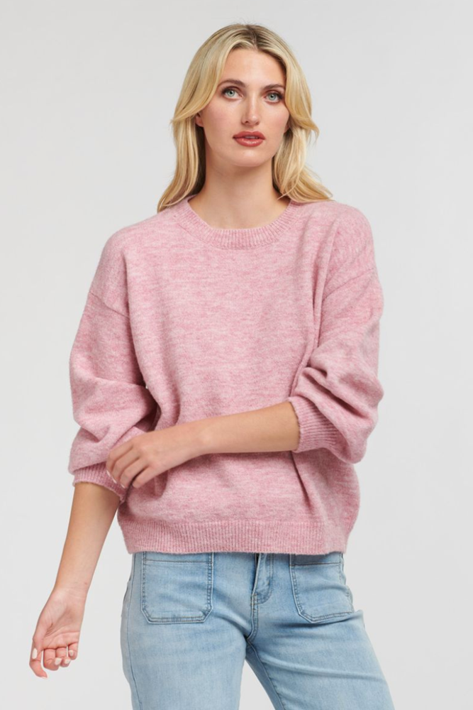 Shop Keaton Pink Crew Knit By 365 Days - Origen Imports