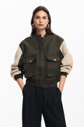 Shop Khaki Bomber Jacket By Desigual - Origen Imports