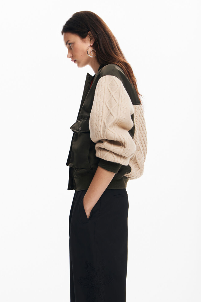 Shop Khaki Bomber Jacket By Desigual - Origen Imports